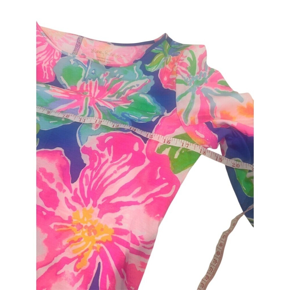 Lilly Pulitzer Marlowe Shift Dress Womens XS Pink Blue Tropical Lightweight - Picture 6 of 7